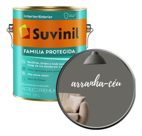 Tinta Anti Bactéria Família Protegida Suvinil - 3,2l - Cores