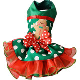 Vestido Perrita Navideño Galleta Jengibre Verde. A La Medida