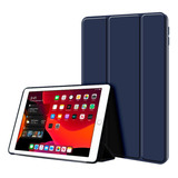 Capinha Para iPad 8 8ª Geração Case Smart Couro Aveludada Cor Azul-marinho