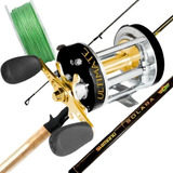 Combo Pesca Rotativo Spinit Mariner + Caña 2,10 Spinit 2 Tra