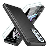 Funda + 2 Protectores Pantalla Motorola Edge 20 Pro Negro