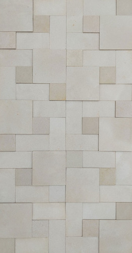 Revestimento Em Pedra Natural Arenito Branco Mosaico 3d20 Cm