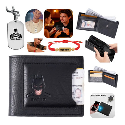 Cartera Piel Hombre Rfid Protección Tarjetero Minimalista | Meses sin interés