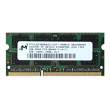 Memoria Ddr3 Micron 2gb 2rx8 Pc3-8500s Cl7 1066mhz P/ Laptop
