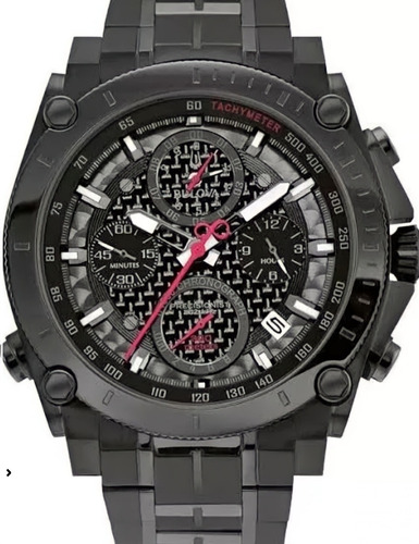 Relógio Bulova Precisionist 98b257 Orig Chron Anal Black