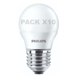 Pack X 10 Lampara Foco Led Philips 14w=100w Luz Fria 220v