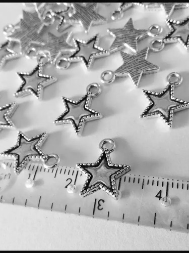 60 Dijes Esttella Estrellita Navidad Pequeña! 1,2 Cm X 1,5