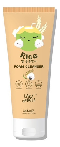 Rice Foam Cleanser Facial De Arroz Coreano Laz Jungle 