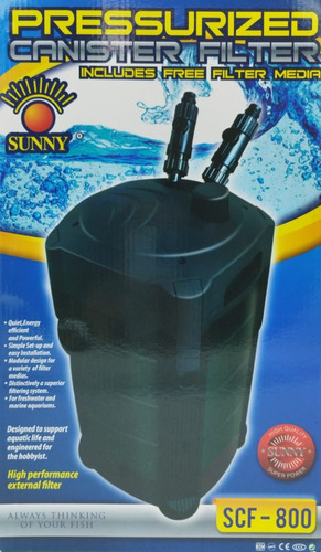 Sunny Filtro De Canasta Scf-800 Para Acuario De Hasta 500 Lt