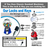 Locks Keys Classic Gumball Machine - Máquinas Expendedoras T