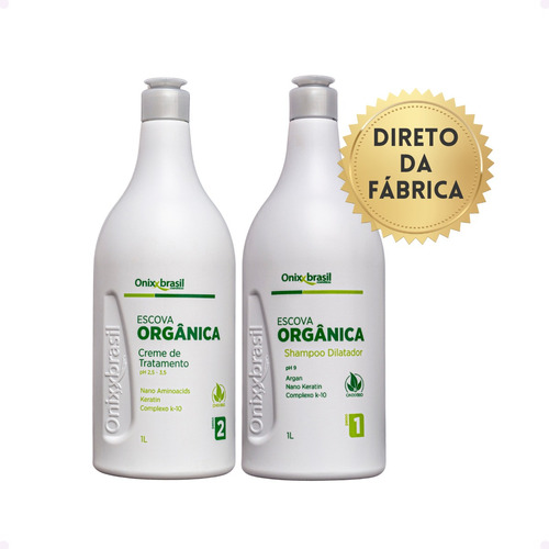 Escova Progressiva Orgânica Onixx Brasil (shampoo+gloss)