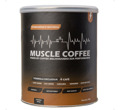 Muscle Coffee Pré Treino Termogênico Café 100% Arábica