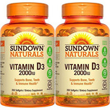 Suplemento Vitamina D Sundown Naturals Vitamina D3 2000 Ui, 