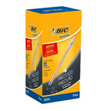 Lápiz Pasta Azul Bic Punta Fina Cristal Precision 50 Unid