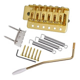 Ponte Stratocaster Com Tremolo Dourado Kit Completo