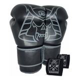 Luva De Boxe Muay Thai - Krieger Phantom Preta E Cinza