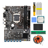 Placa Base Minera B250c Btc Con Cpu G3900+ventilador+8g Ddr4