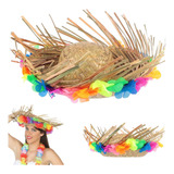 Sombrero Primavera Espantapajaros Gorro Paja Flores Fluo X10