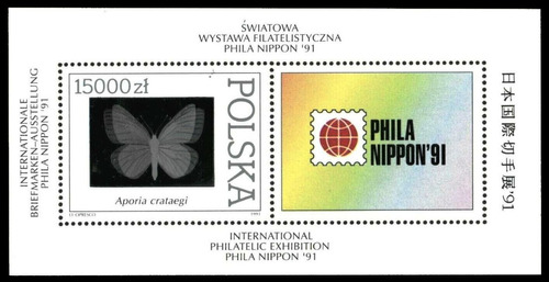 Fauna - Insecto - Mariposa - Polonia 1991 - Block Mint