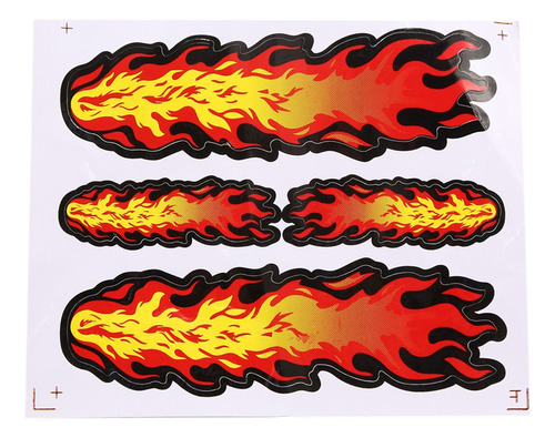 Pegatina Sticker Calcomanía Flama De Fuego Para Auto Barco -