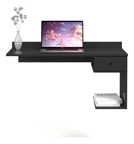 Mesa Suporte Para Notebook Suspensa Com Gaveta Home Office