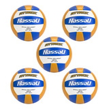 Set Por 5 Pelotas De Voley Nassau Beach Volley Profesional