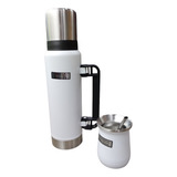 Set Mate De Termo 1.2l + Mate + Bombilla Acero Inoxidable