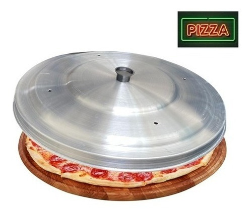 Tampa Abafador Para Forma De Pizza Em Aluminio 35cm