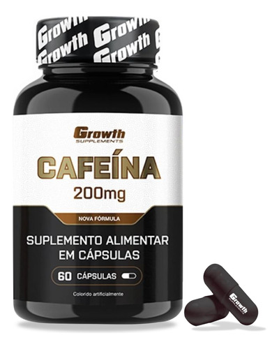 Cafeína Termogênico 60 Caps 200mg - Growth Supplements