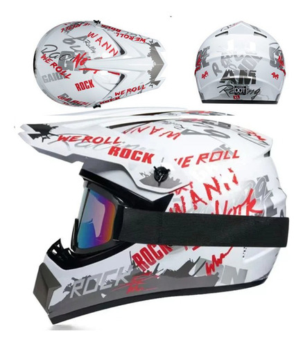 Casco De Moto De Motocross De Seguridad Para Niños Casco Mot