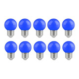 Pack X 10 Lamparas Led Gota 1w Varios Colores Guirnalda E27