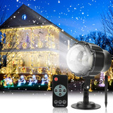 Proyector Navidad Led Exterior Snowfall Rf - Decoracin Jardn