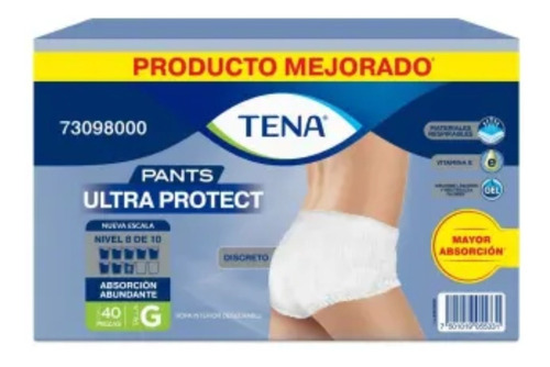 Pañales Para Adulto Tena Pants Ultra Protect Grande 40 Pzas