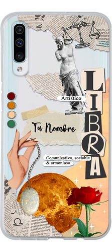 Funda Para Galaxy Mujer Signo Zodiaco Libra Con Tu Nombre