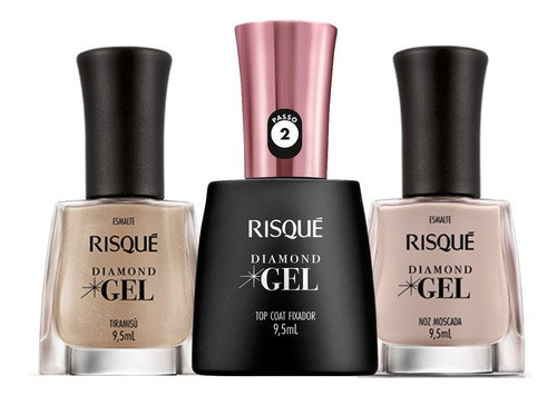 Kit 3 Esmaltes Risque Manicure Atacado Unhas Em Gel