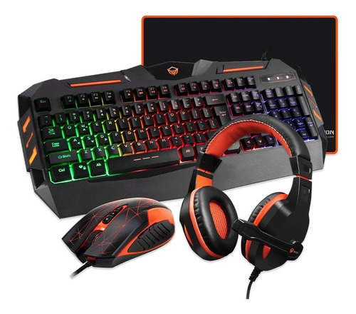 Kit Teclado  Mouse + Auricular + Mousepad Gamer Meetion C500