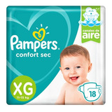 Pampers Confort Sec Pañales Extra Grande X 18 Unidades Género Sin Género Tamaño Extra Grande (xg)
