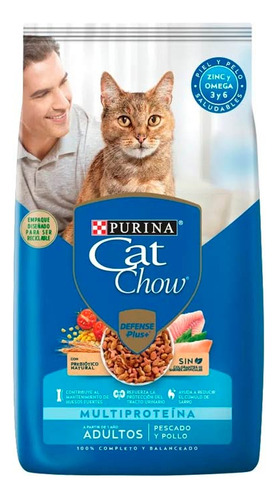 Alimento Animales  Ad.pescado 8 Kg Cat Chow Alimentos P/mas
