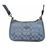 Bolsa Para Mujer Coach Crossbody Tela Azul Cielo Original