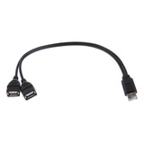 1x Cable Divisor Usb Usb Hembra A 2 Puertos Usb Adaptador