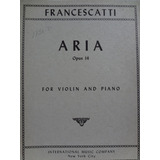 Partitura Violino E Piano Francescatti Aria Opus 14