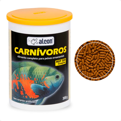 Ração Para Peixes Alcon Carnívoros - 300g Oscars Jumbos