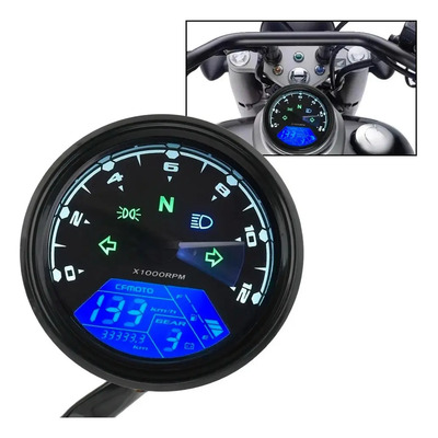 Velocímetro, Odómetro, Tacómetro Lcd De 12000rpm Para Moto 12v | Envío gratis