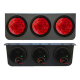 Juego De Faros Led Traseros Camion 24v Rojo Poli 26288