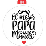 Stickers Día Del Padre  8 X 8 Por 50 Unidades