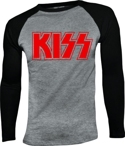 Camiseta Kiss Manga Larga Camibuso Raglan