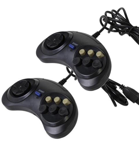 Set De 2 Control De Juego De Botones 2x6 Para Sega