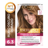  Kit De Coloración Excellence Creme L'oréal Paris Tono 6.3 Rubio Oscuro Dorado
