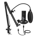 Microfono Condensador Usb Fifine T669 Con Brazo Ajustable