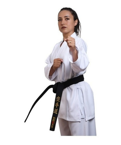 Kimono Kyoshi Karate Micro Fibra Com Faixa Padrão - Adulto